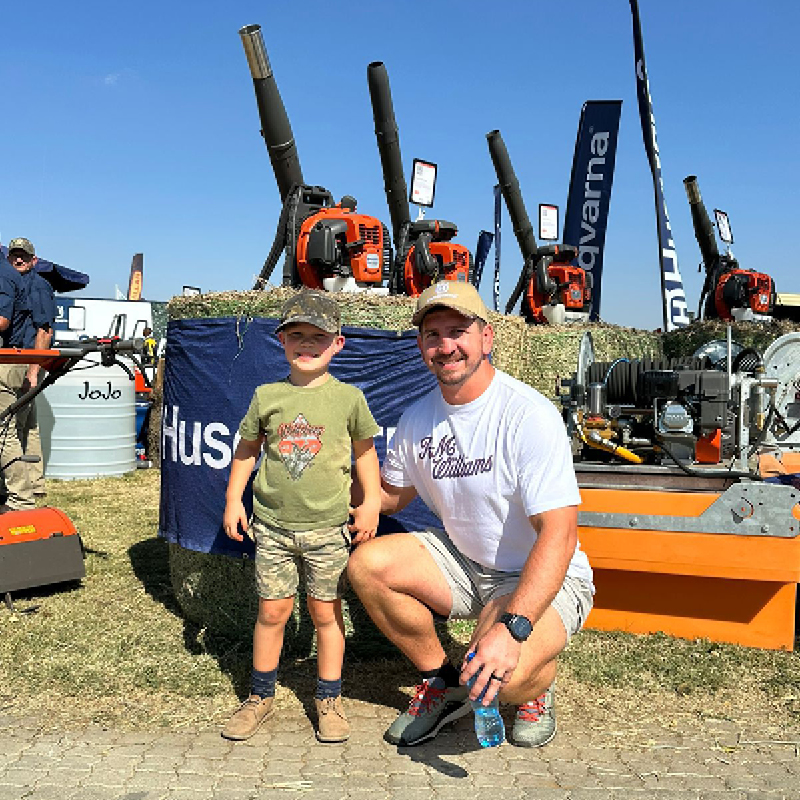 Visitors to NAMPO Score Big with Rugby Star Kwagga Smith at Husqvarna Stand